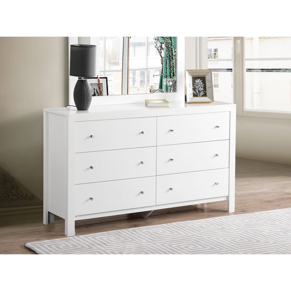 Glory Furniture Burlington Dresser in White Color