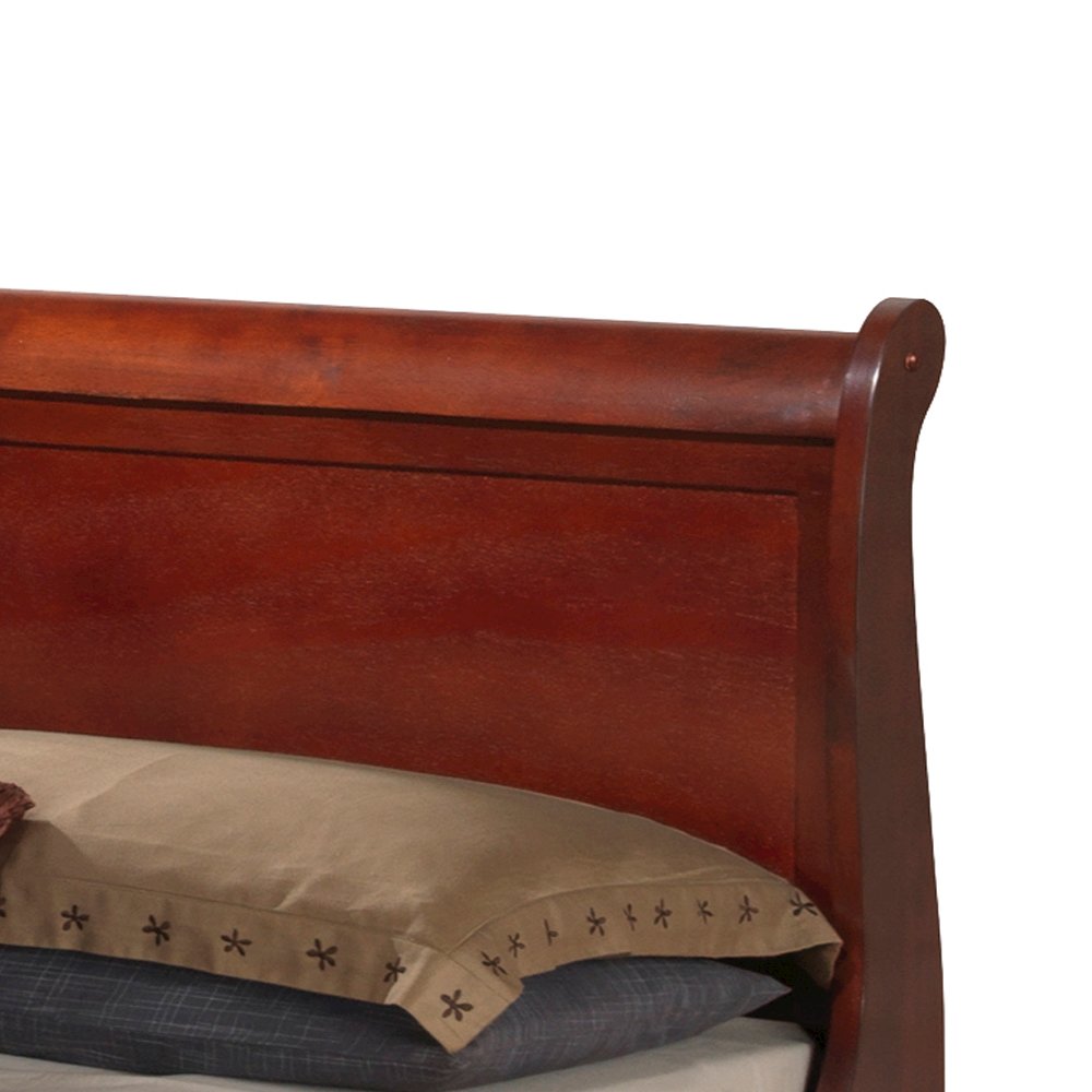 Glory Furniture Louis Phillipe Queen Storage Bed in Cherry Color