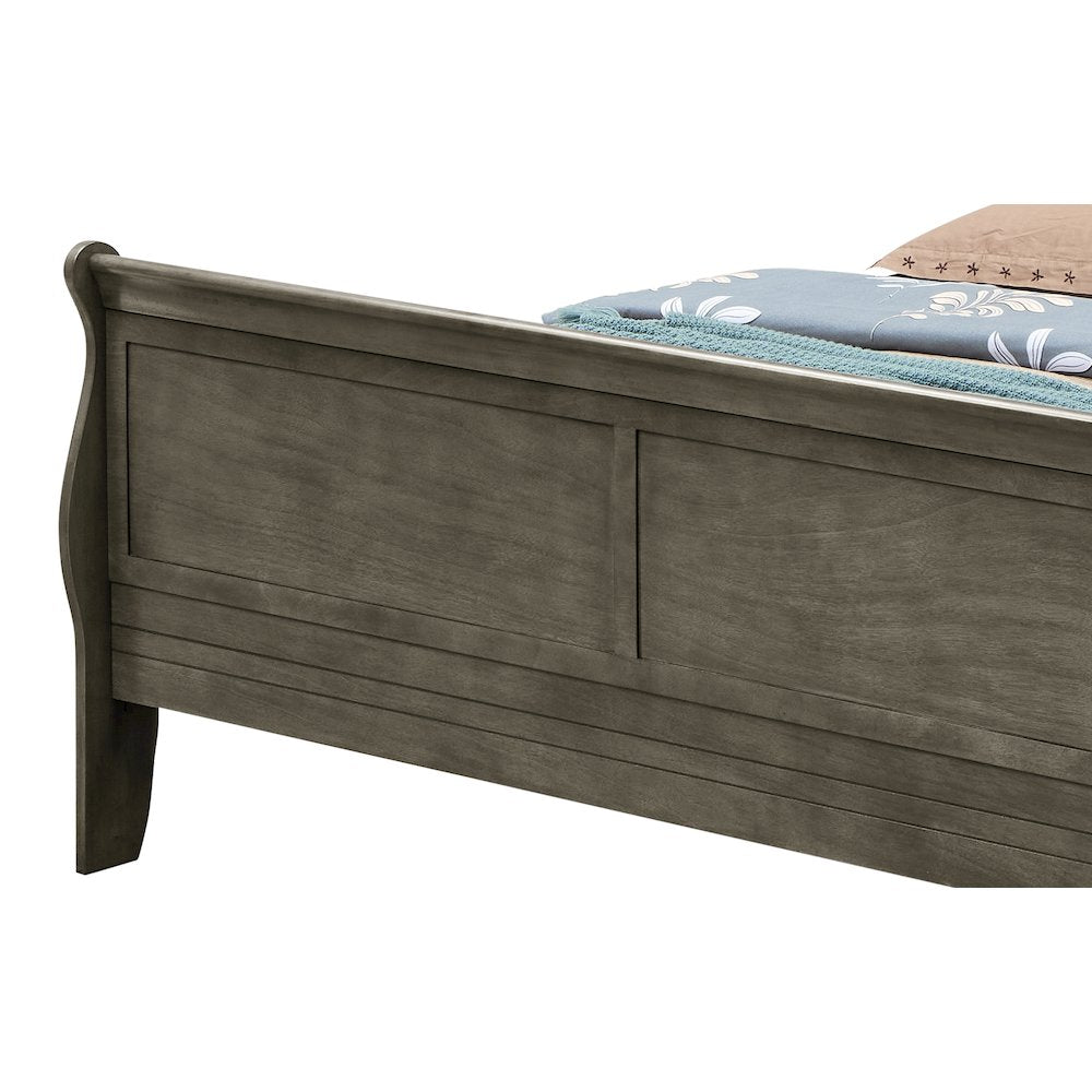 Glory Furniture Louis Phillipe Queen Bed in Gray Color