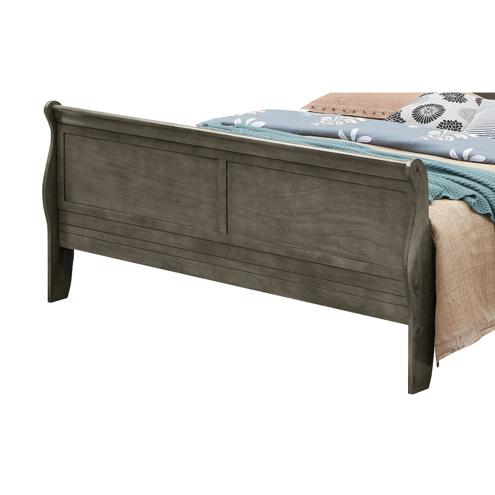 Glory Furniture Louis Phillipe Queen Bed in Gray Color
