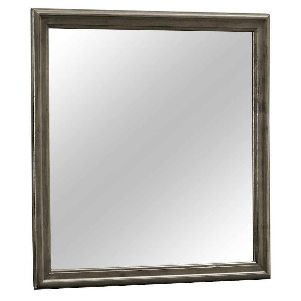 Glory Furniture Louis Phillipe Mirror in Gray Color