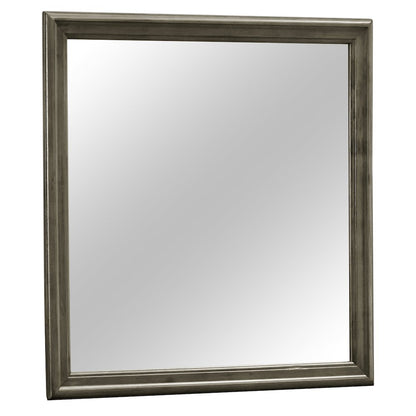 Glory Furniture Louis Phillipe Mirror in Gray Color