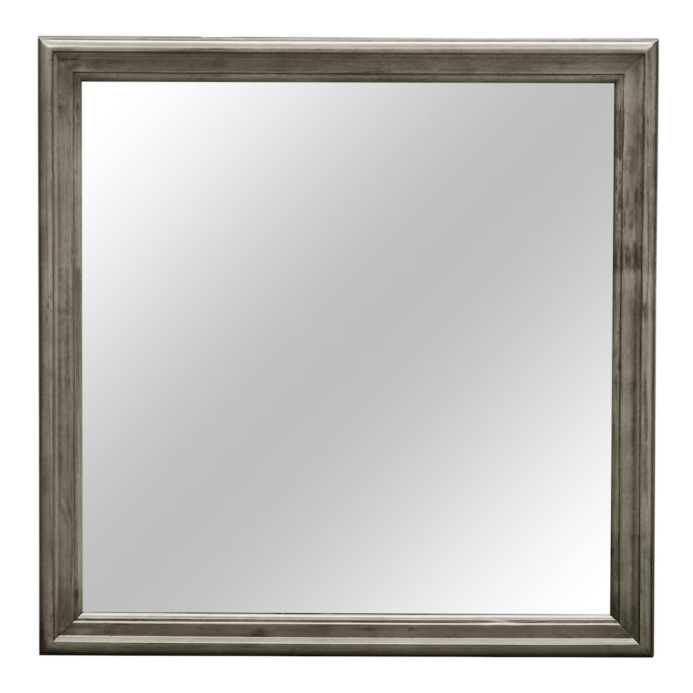 Glory Furniture Louis Phillipe Mirror in Gray Color