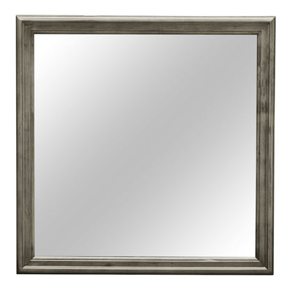 Glory Furniture Louis Phillipe Mirror in Gray Color