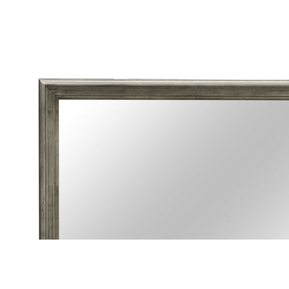 Glory Furniture Louis Phillipe Mirror in Gray Color
