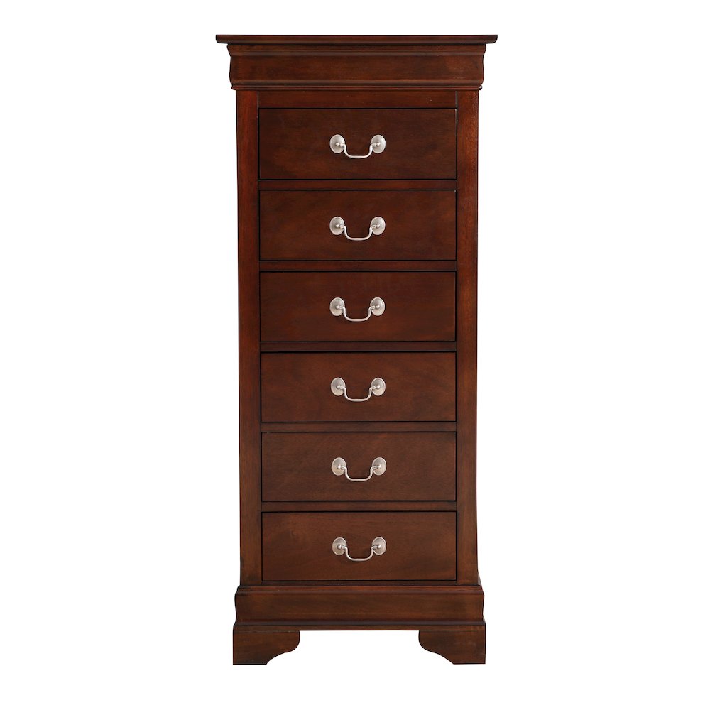 Glory Furniture Louis Phillipe Lingerie Chest in Cappuccino Color
