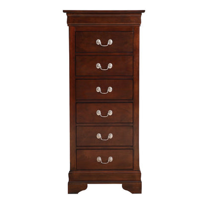 Glory Furniture Louis Phillipe Lingerie Chest in Cappuccino Color