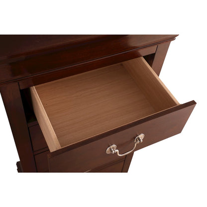 Glory Furniture Louis Phillipe Lingerie Chest in Cappuccino Color