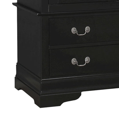 Glory Furniture Louis Phillipe Armoire in Black Color