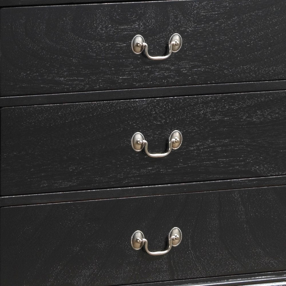 Glory Furniture Louis Phillipe Chest in Black Color