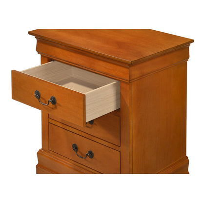 Glory Furniture Louis Phillipe Night Stand in Oak Color