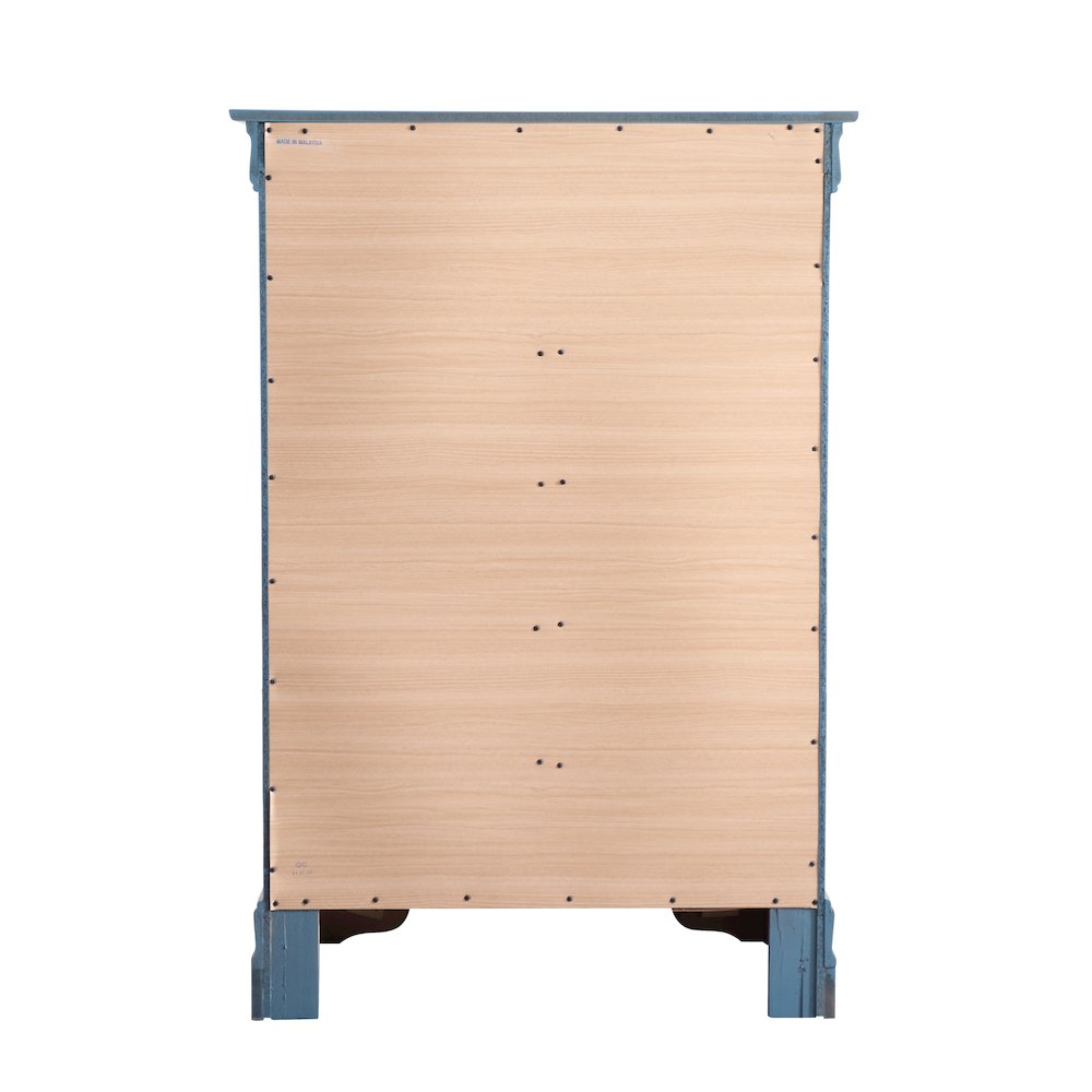 Glory Furniture Louis Phillipe Chest in Teal Color