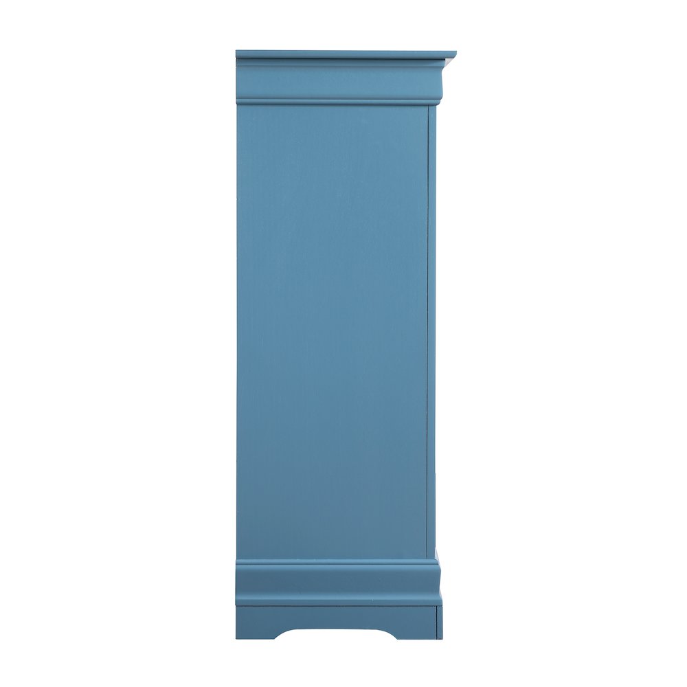 Glory Furniture Louis Phillipe Chest in Teal Color