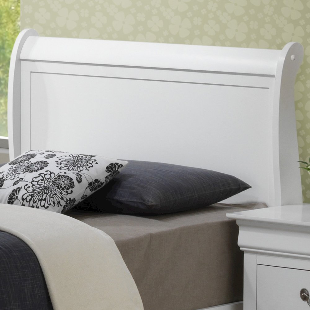 Glory Furniture Louis Phillipe Twin Storage Bed in White Color