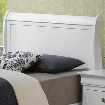 Glory Furniture Louis Phillipe Twin Storage Bed in White Color