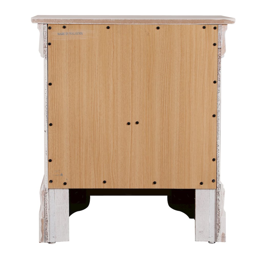 Glory Furniture Louis Phillipe Night Stand in White Color
