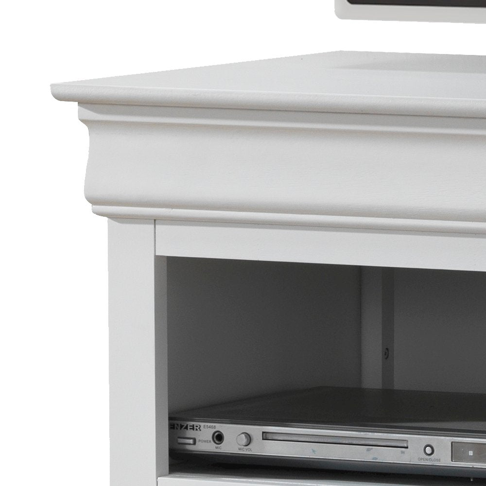 Glory Furniture Louis Phillipe Media Chest in White Color