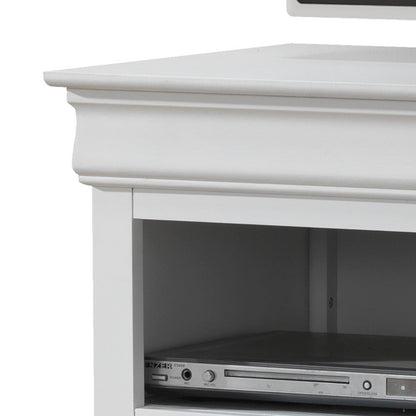 Glory Furniture Louis Phillipe Media Chest in White Color