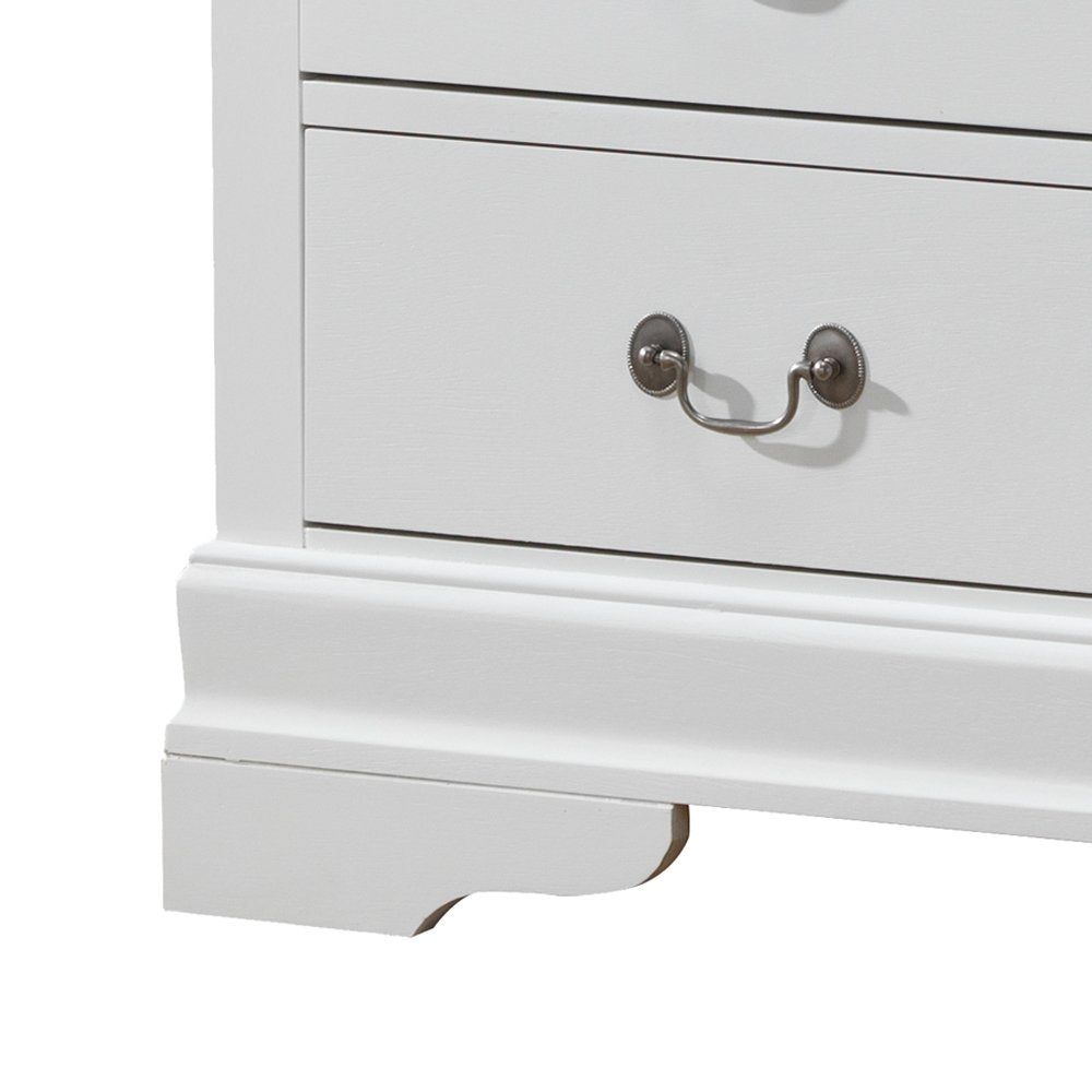 Glory Furniture Louis Phillipe Media Chest in White Color