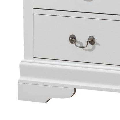 Glory Furniture Louis Phillipe Media Chest in White Color