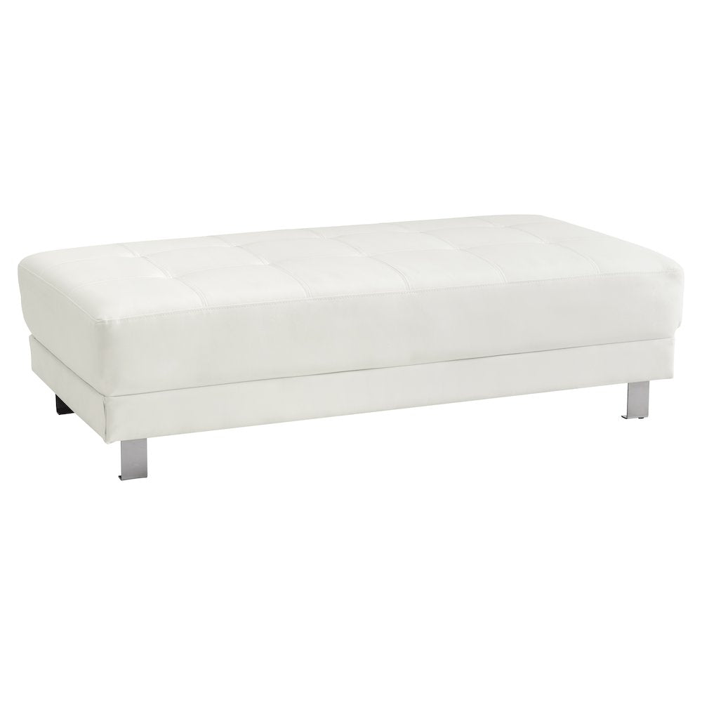 Glory Furniture Riveredge Ottoman in White Color