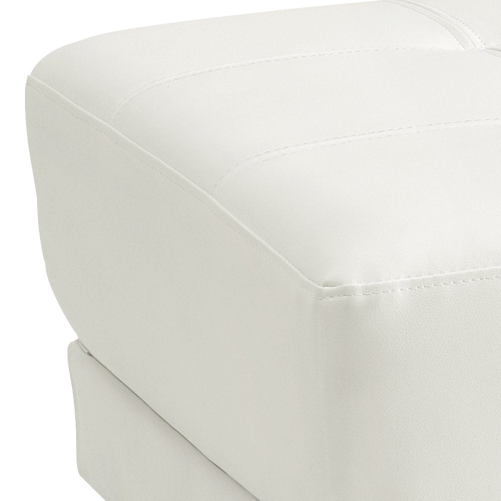 Glory Furniture Riveredge Ottoman in White Color