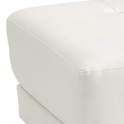 Glory Furniture Riveredge Ottoman in White Color