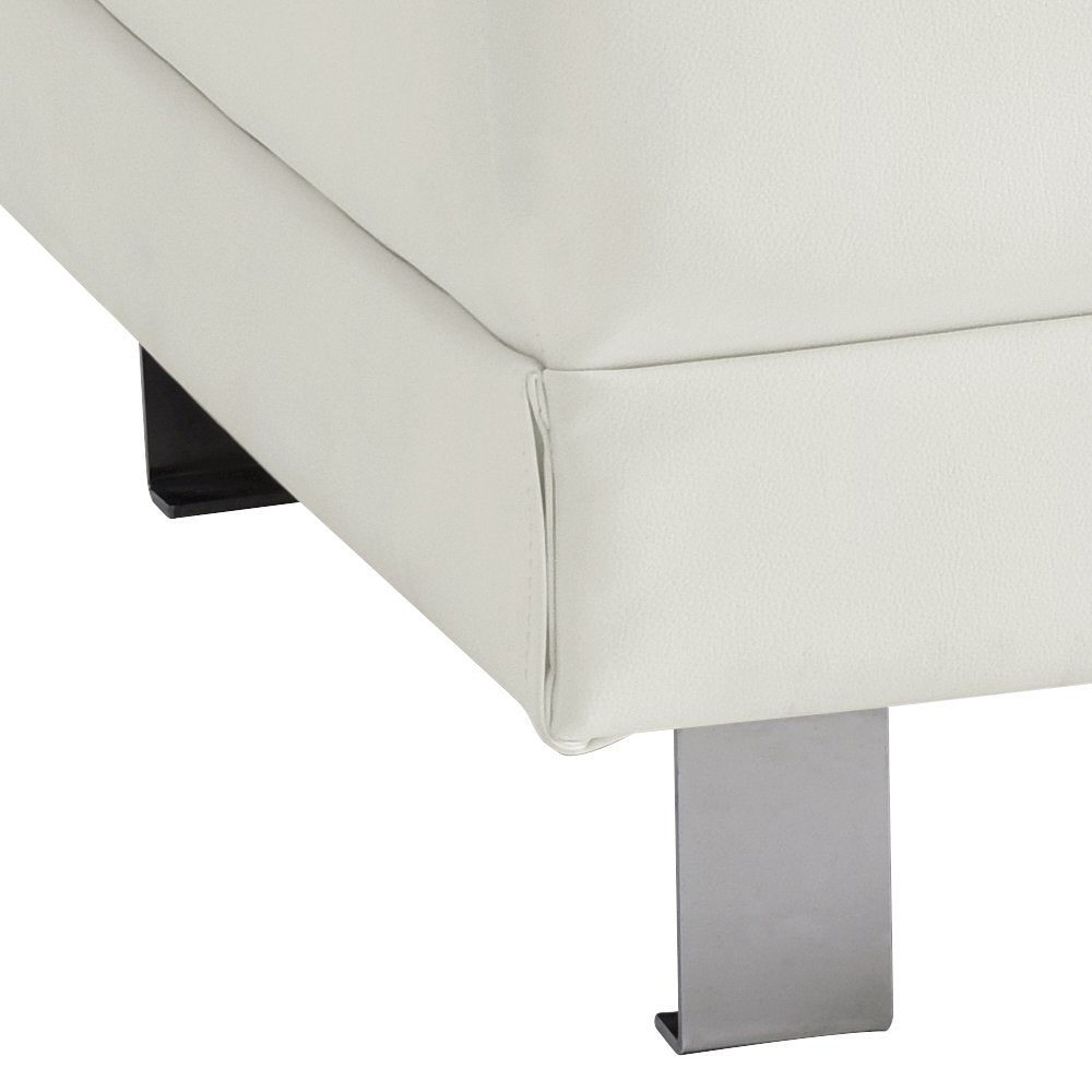 Glory Furniture Riveredge Ottoman in White Color