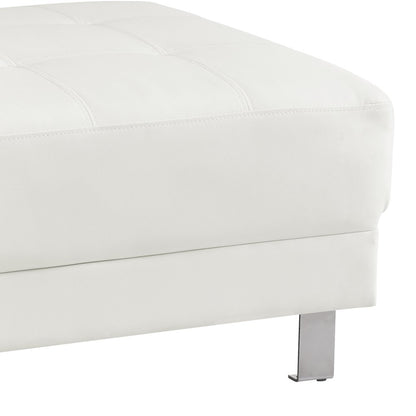 Glory Furniture Riveredge Ottoman in White Color