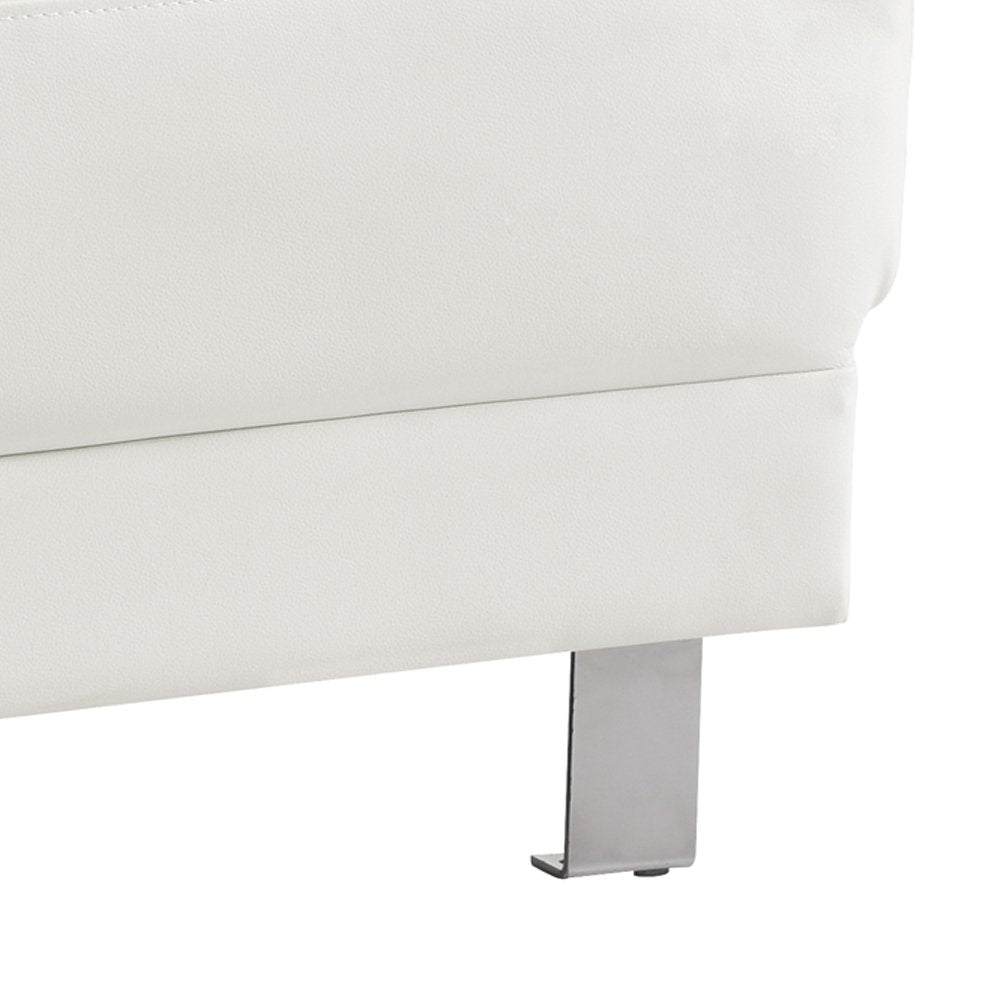 Glory Furniture Riveredge Ottoman in White Color