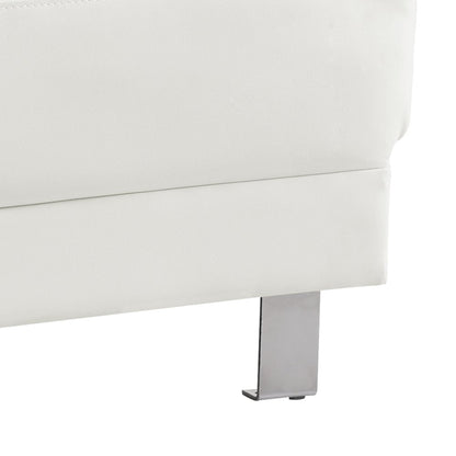 Glory Furniture Riveredge Ottoman in White Color