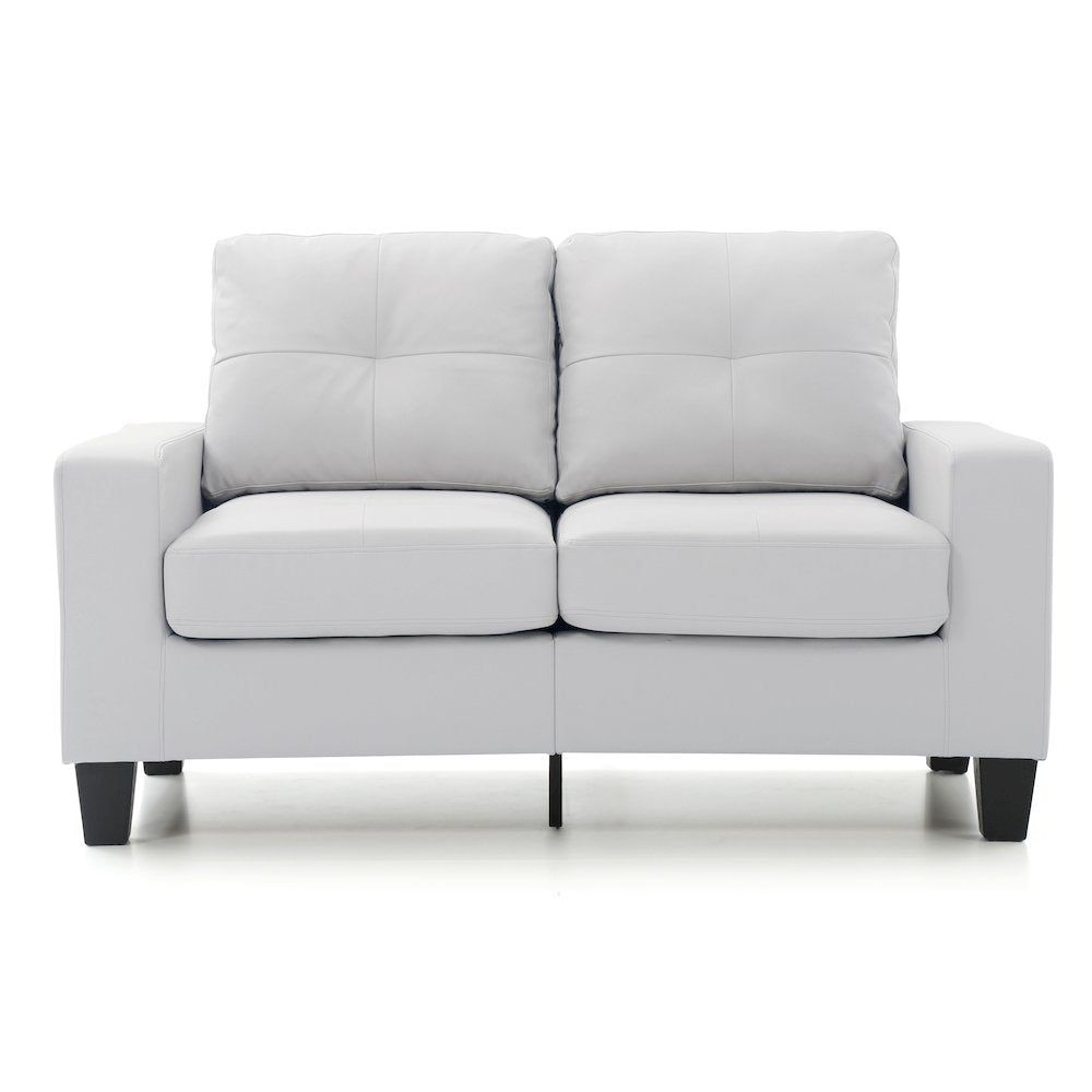 Glory Furniture Newbury Loveseat in White Color