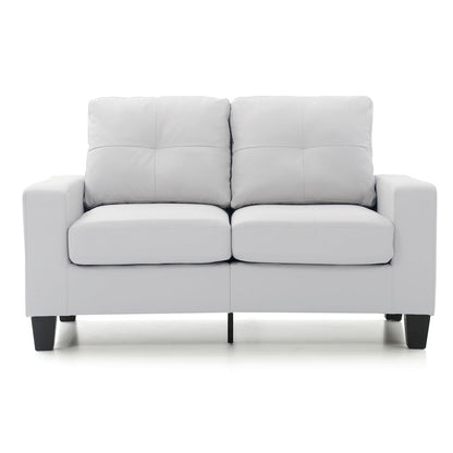 Glory Furniture Newbury Loveseat in White Color