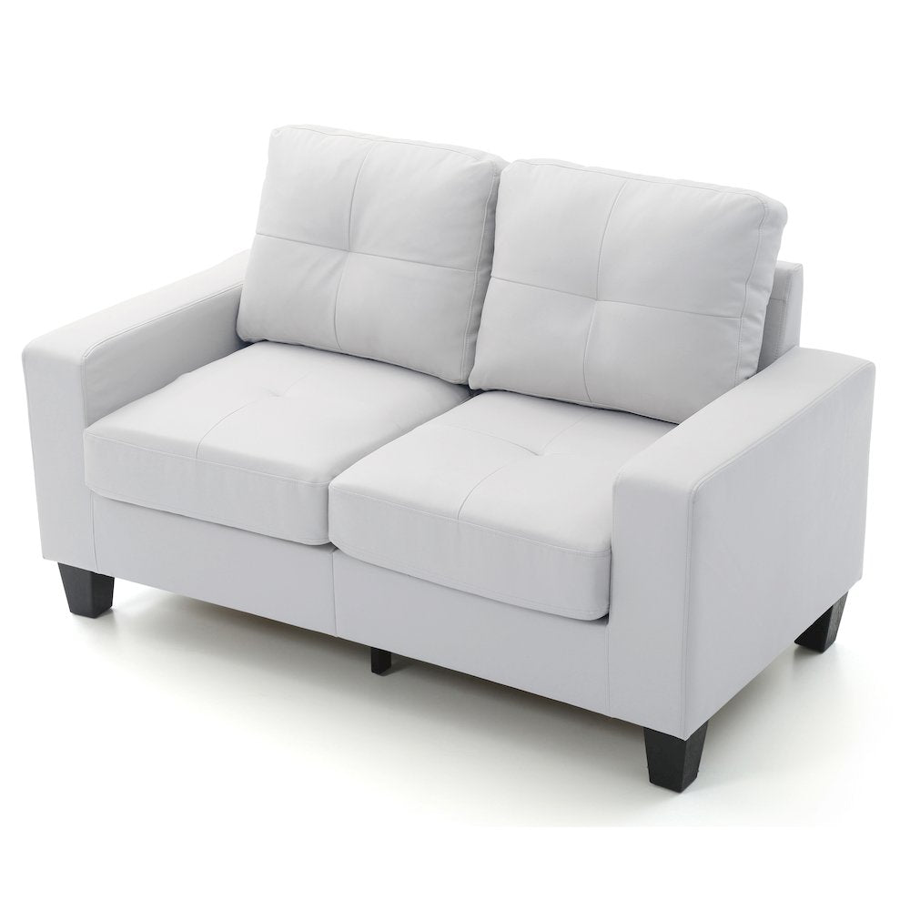 Glory Furniture Newbury Loveseat in White Color
