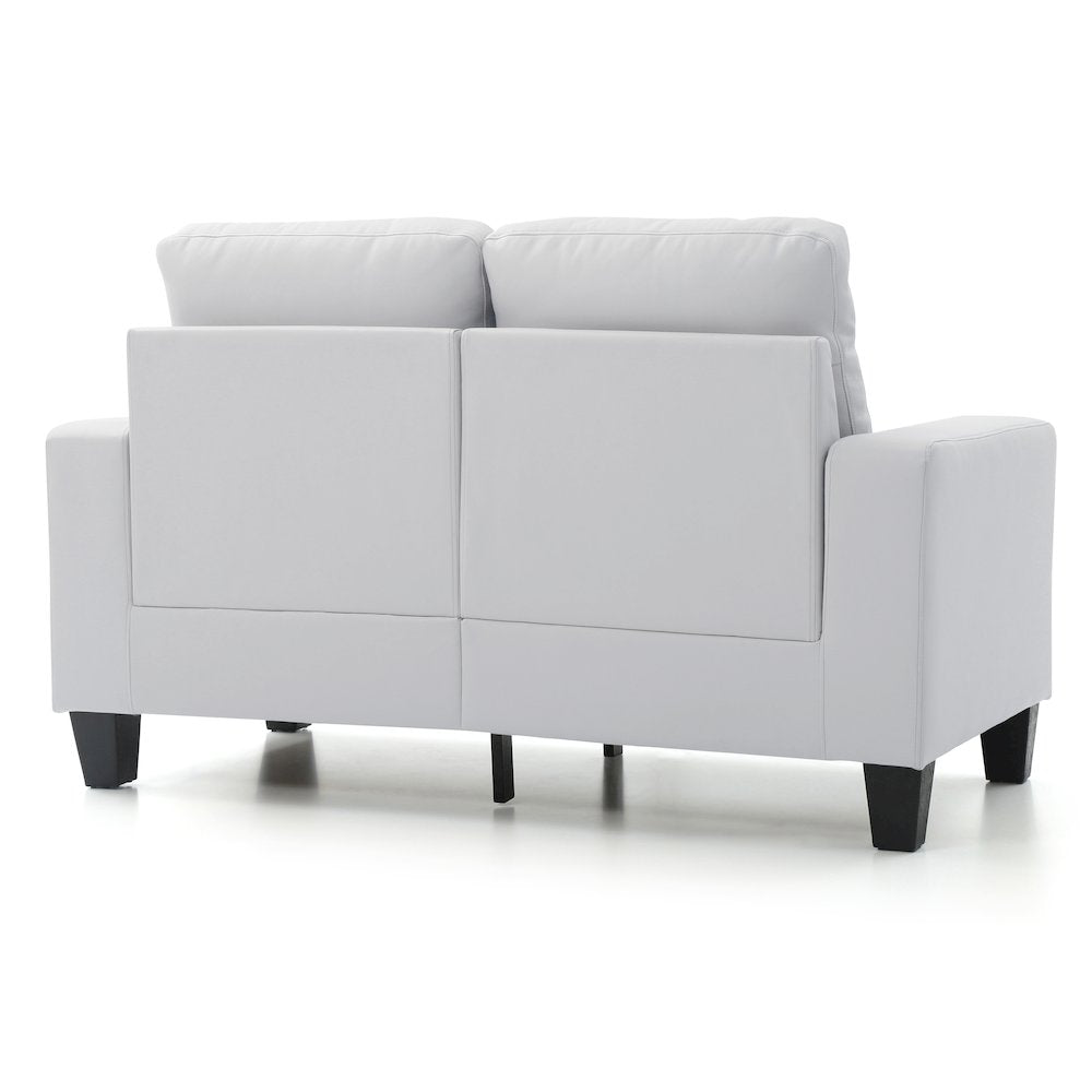 Glory Furniture Newbury Loveseat in White Color