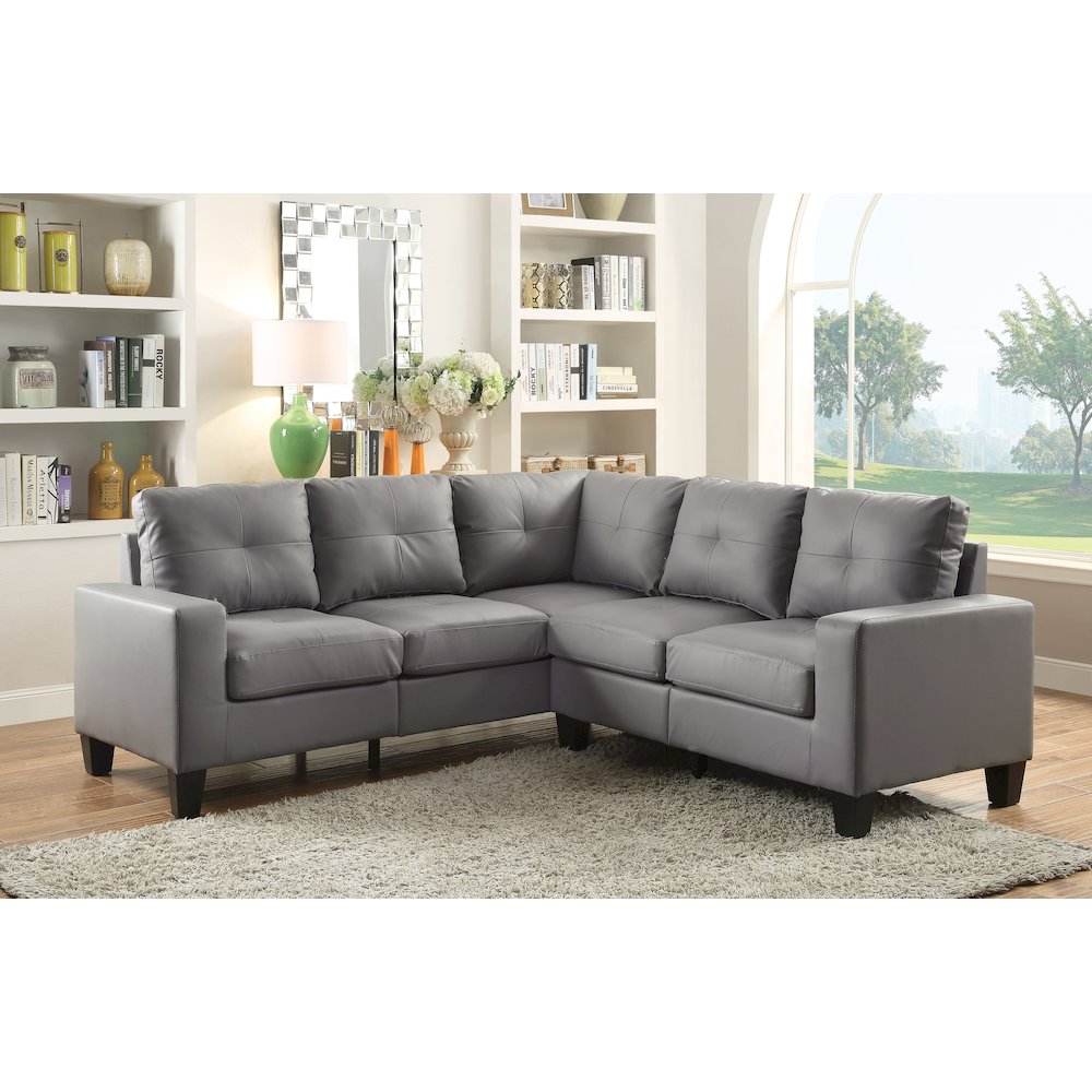 Glory Furniture Newbury Sectional in Gray Color