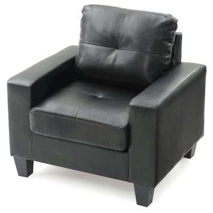 Glory Furniture Newbury Accent Chair in Black Color