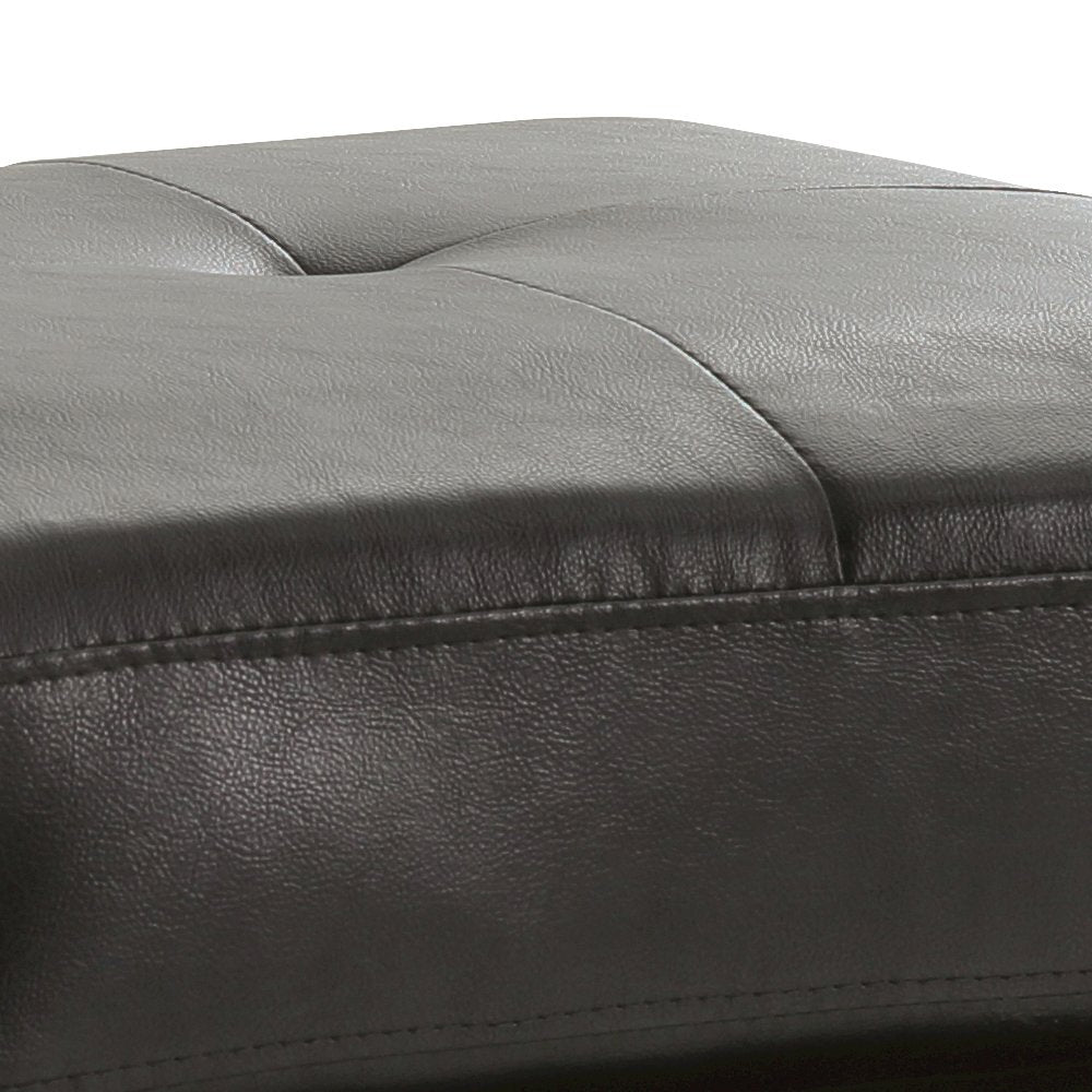 Glory Furniture Newbury Ottoman in Black Color