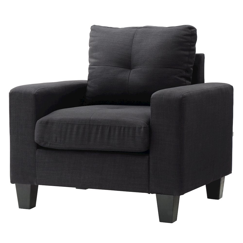 Glory Furniture Newbury Accent Chair in Black Color