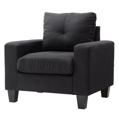 Glory Furniture Newbury Accent Chair in Black Color