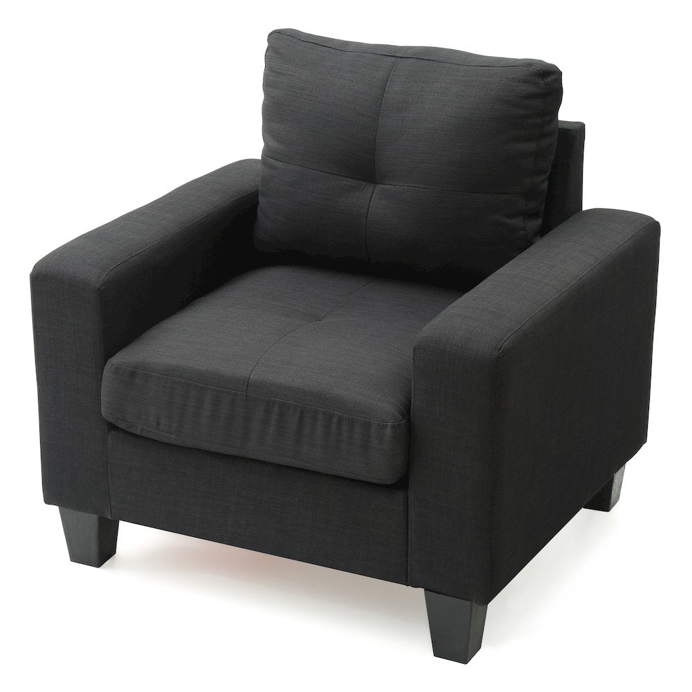 Glory Furniture Newbury Accent Chair in Black Color