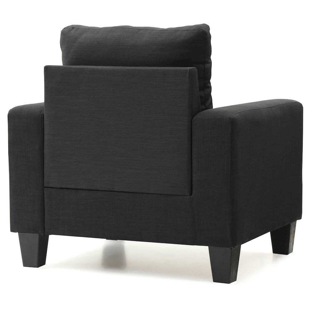 Glory Furniture Newbury Accent Chair in Black Color