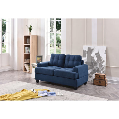 Glory Furniture Sandridge Loveseat in Navy Blue Color