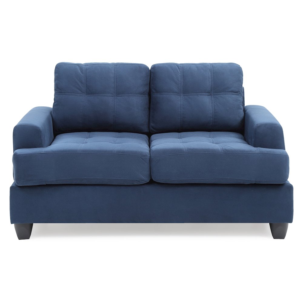 Glory Furniture Sandridge Loveseat in Navy Blue Color