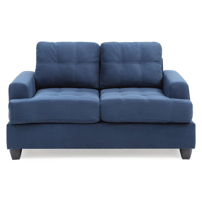 Glory Furniture Sandridge Loveseat in Navy Blue Color