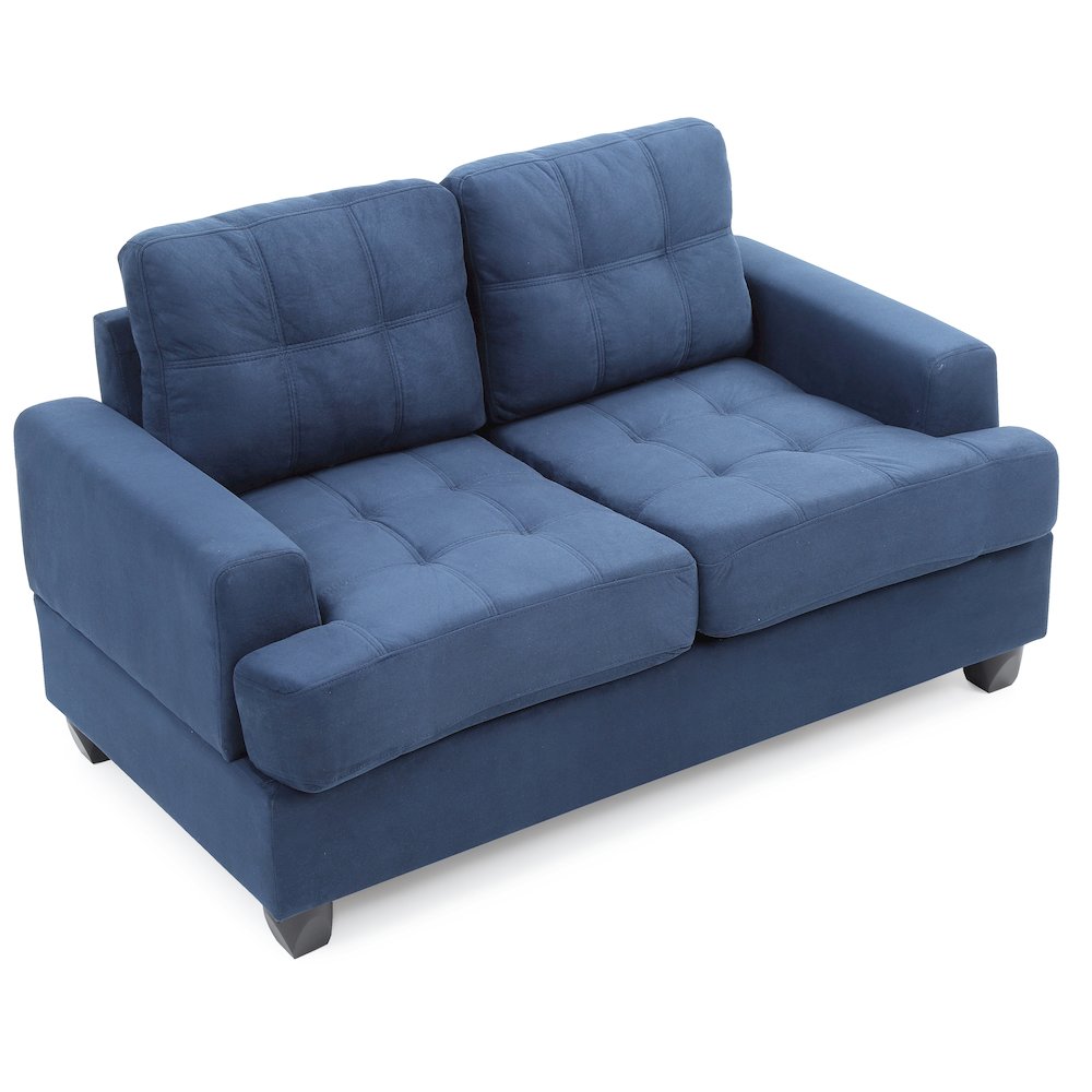 Glory Furniture Sandridge Loveseat in Navy Blue Color