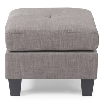 Glory Furniture Newbury Ottoman in Gray Color