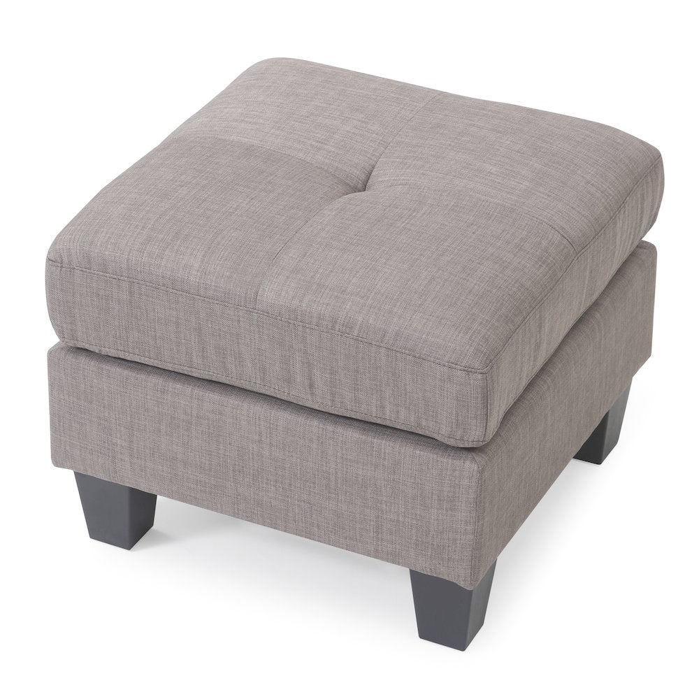 Glory Furniture Newbury Ottoman in Gray Color