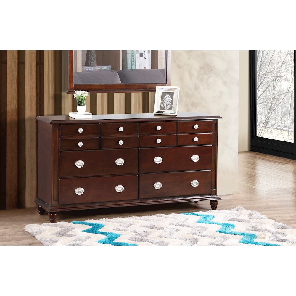 Glory Furniture Summit Dresser in Cappuccino Color