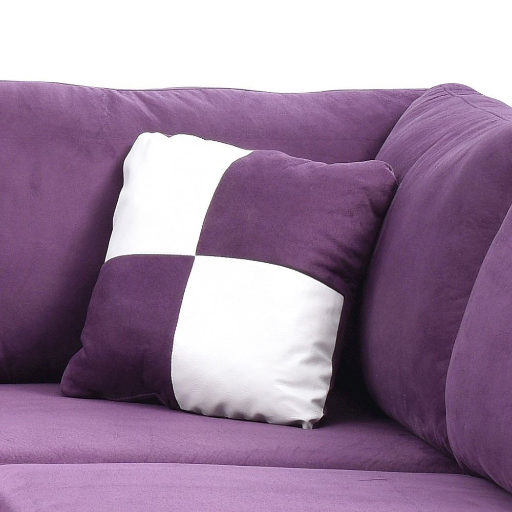 Glory Furniture Malone Sectional in Purple Color